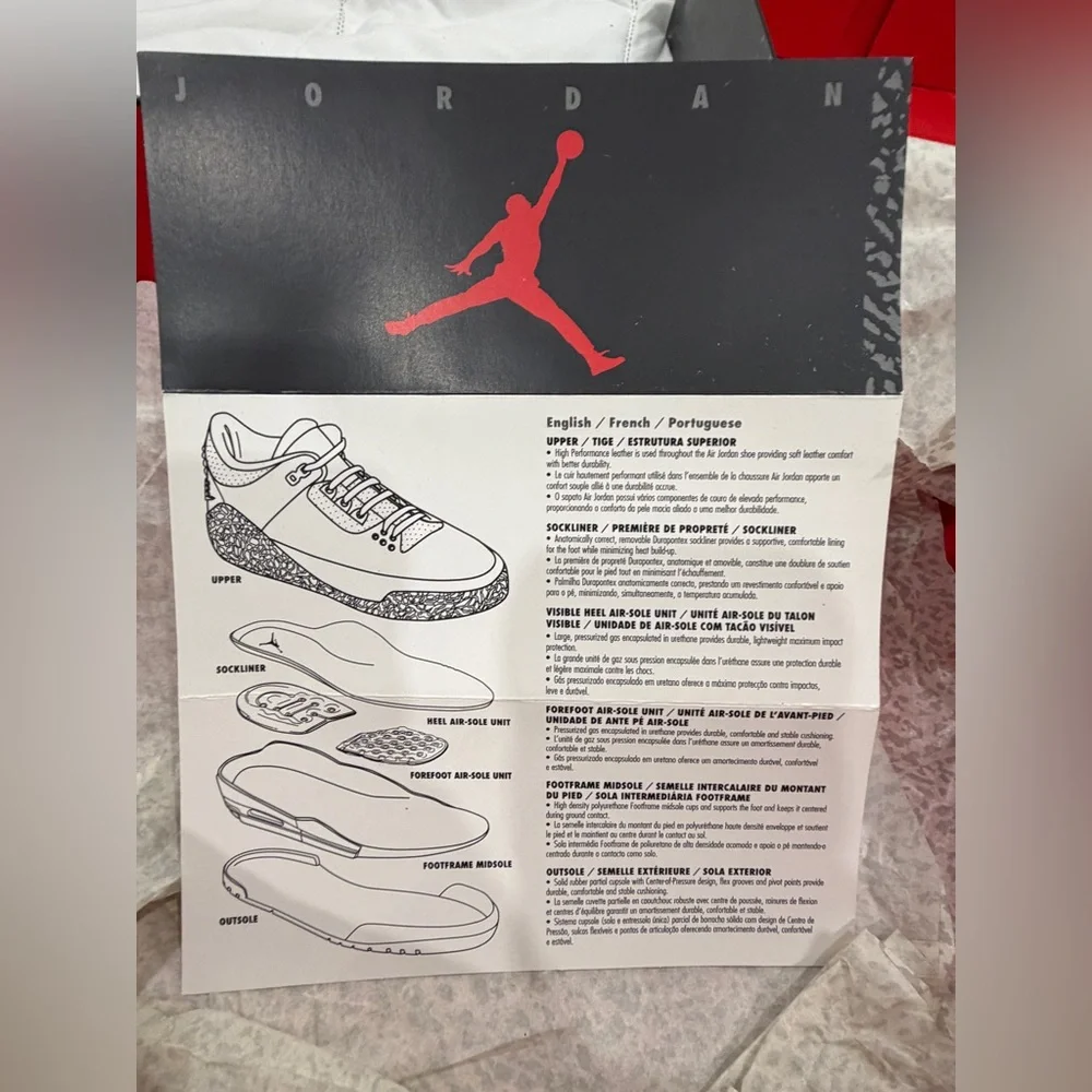 Nike Air Jordan 3 Retro OG Black Cement sneakers size 13 men